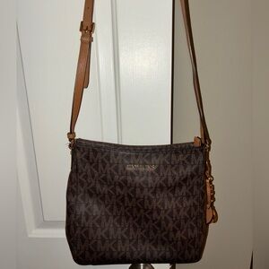 Michael Kors Signature Brown Crossbody Bag